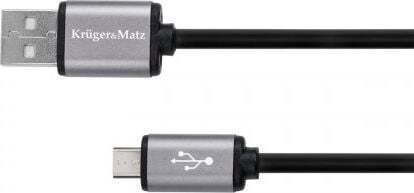 Kruger & Matz Regular USB 2.0 spre micro USB Cablu Negru 0.2m (KM1234) 1buc