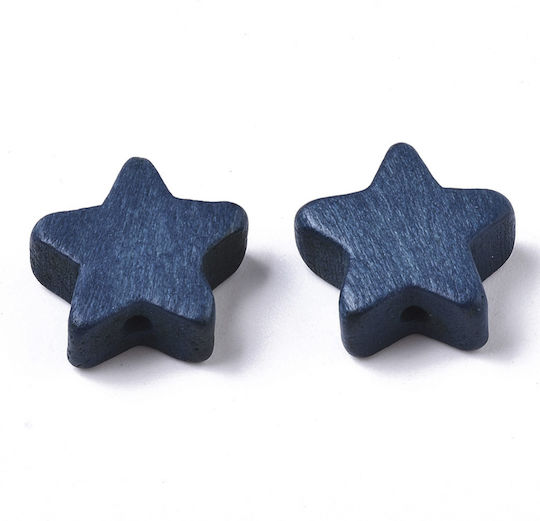 Holz Perlen & Pailletten Blaue 10Stück 15mm