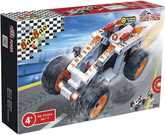 Banbao Cuburi De Construit Beast Car Pentru 4+ Ani 86 Bucăți