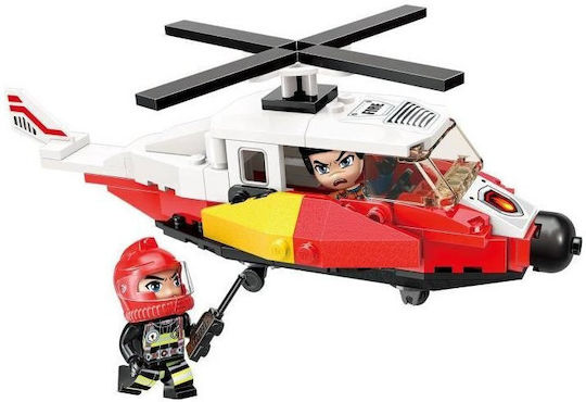 Qman Τουβλάκια Rescue Helicopter για 6+ Ετών 91τμχ