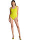 Costum De Baie Întreg Cu Spate Deschis Verde Deschis