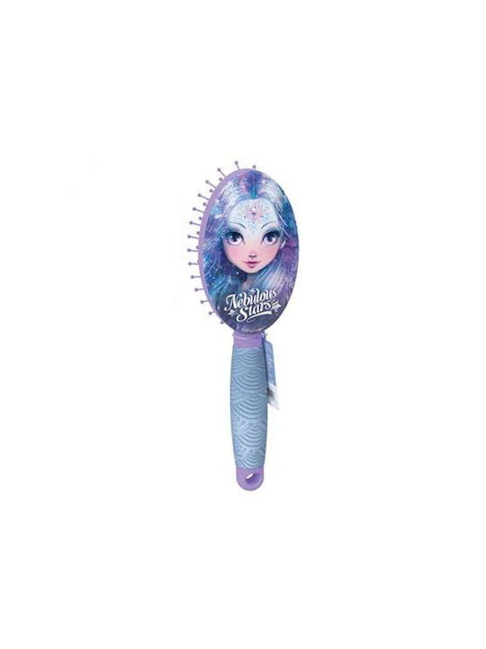 Nebulous Stars Kids Hair Brush Light Blue