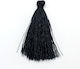 Plastic Decorative Tassel for DIY Crafts Black 20pcs
