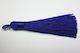 Plastic Decorative Tassel for DIY Crafts Blue 4pcs 8cm