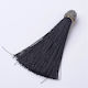 Hanging Decorative Tassel for DIY Crafts Black 10.5x1.6cm