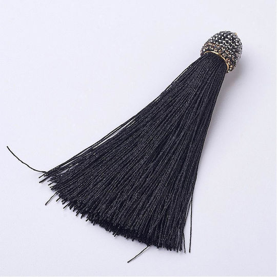 Hanging Decorative Tassel for DIY Crafts Black 10.5x1.6cm