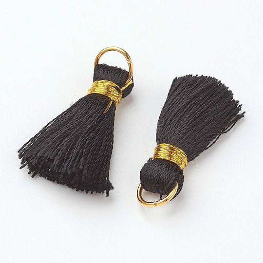 Decorative Tassel for DIY Crafts Black 10pcs