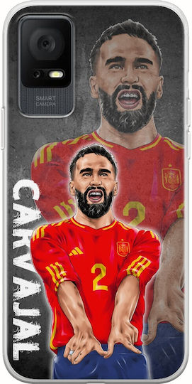 Euro 2024 Dani Carvajal Tcl 408 Husă Flexibilă Tpu Transparentă din Silicon