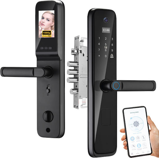 Electronic Lock in color Black with Connectivity Wi-Fi