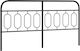 vidaXL Metal Bed Headboard Black 187x100cm