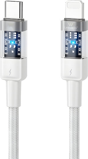 Leewello Lw-231 Regular la Cablu Lightning 30W Alb 1m (783221-1-ΛΕΥΚΟ)