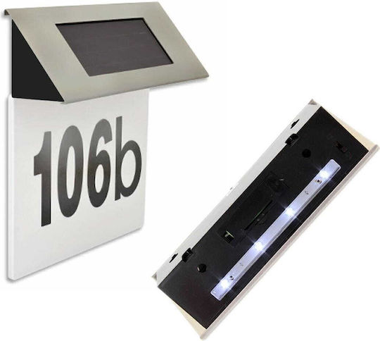 Wall Mounted Solar Light House Number with Photocell 16.9cmx13.1cmcm