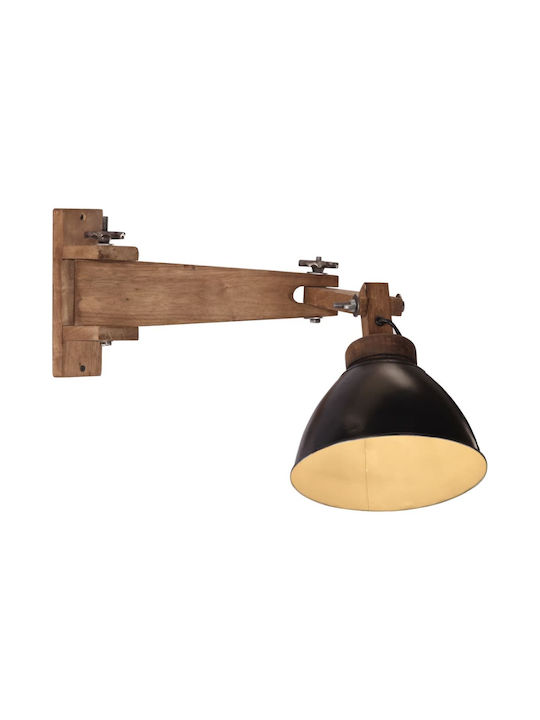 vidaXL Leuchte Wand mit Fassung E27 Schwarz 6.5cm