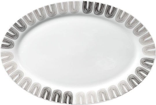 Ankor Servierplatte Oval aus Porzellan Beige 1Stück