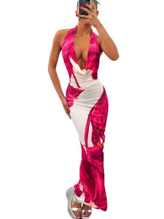 Chica Maxi Dress with Slit Pink