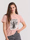 Funky Buddha Damen T-shirt Pink