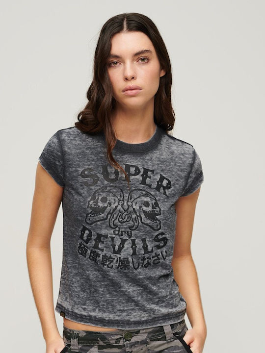 Superdry Retro Women's T-shirt Jet Black