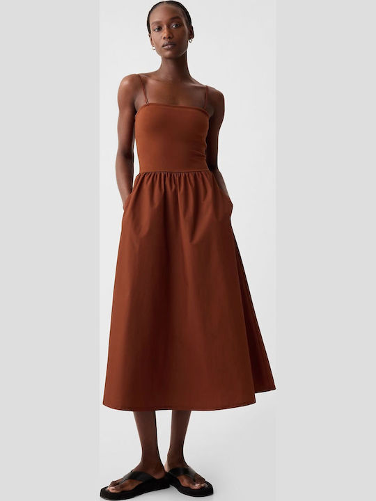 Summer Midi Dress Smoked Paprika Brown