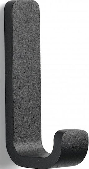Zone Denmark Single Wall-Mounted Bathroom Hook ​4x8.5cm Black