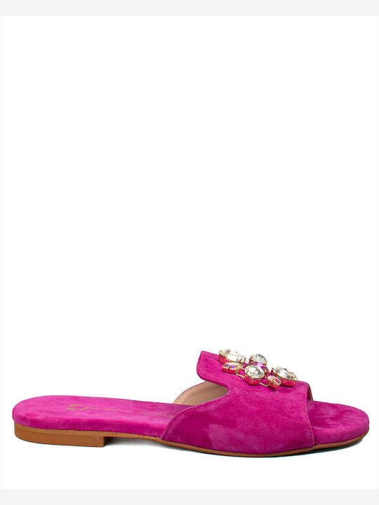 Mourtzi Flache Sandalen für Damen in Lila Farbe