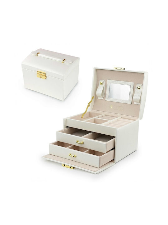 ecarla Jewellery Box with Drawer & Mirror