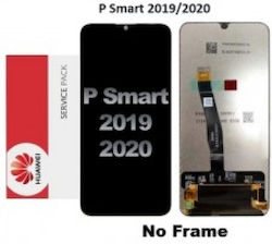 Οθόνη mit Touchscreen und Rahmen für Huawei P Smart 2019 (Schwarz)