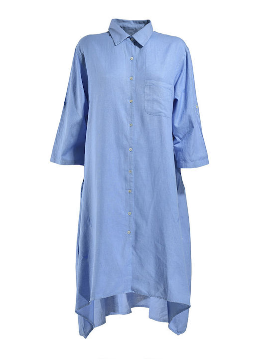 Ble Resort Collection Feminin Lung Caftan de Plajă Blue