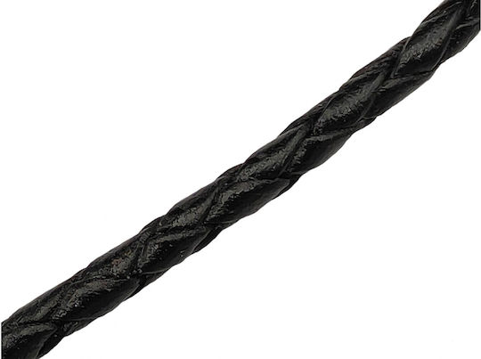 Lace Leather Black 4mm x 2m