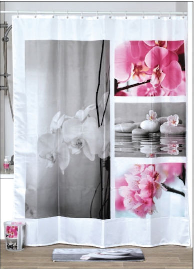 Eurocasa Duschvorhang Stoff 180x200cm Mehrfarbig