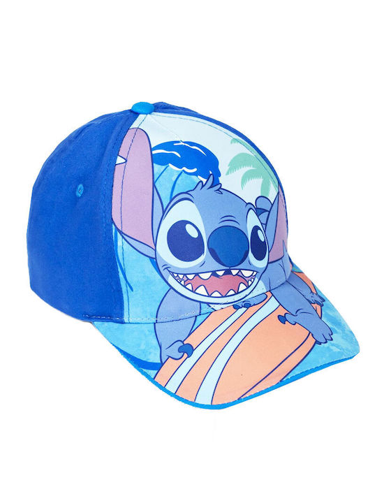 Cerda Παιδικό Καπέλο Jockey Υφασμάτινο Stitch Μπλε