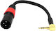 Woxline Μετατροπέας 3 Pin Male Xlr To 3.5mm 1/8 Trs Stereo Mini Jack