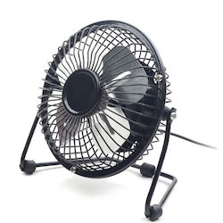 Gembird USB 4' Desktop Office Fan Black