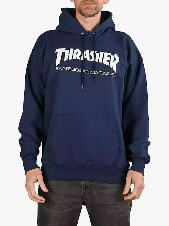 Thrasher Ανδρικό Φούτερ με Κουκούλα Navy Blue