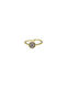 Steel Evil Eye Ring with Rhinestones Gold 1 piece