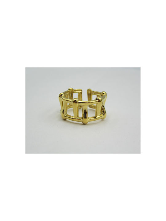 Steel Ring Gold 10mm 1pc