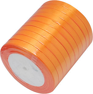 Satin Panglică Monocromie Portocaliu 100metri cu lățime 10mm