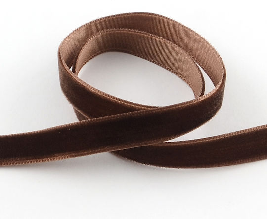 Samt Band Monochrom Braun 10meters mit Breite 5mm