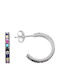 925 Silver Earrings Colored Stones