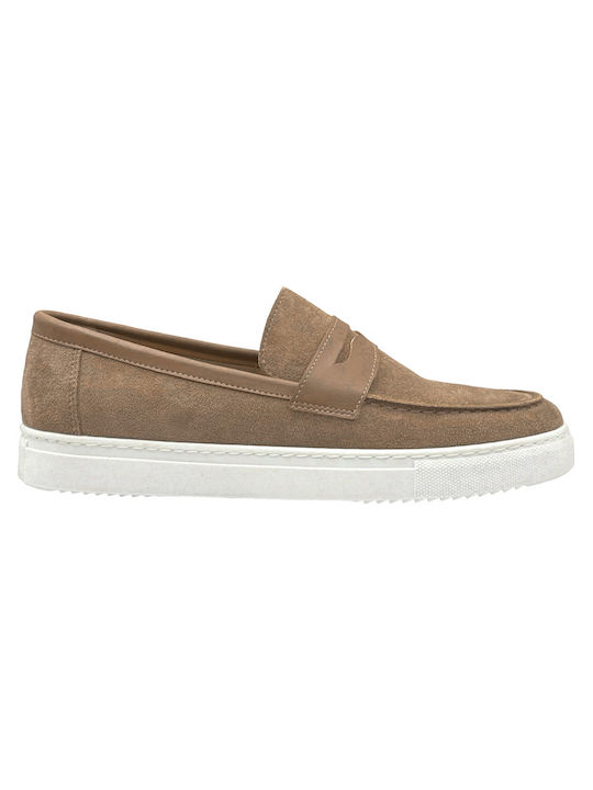 Life Style Butiken Suede Ανδρικά Loafers σε Καφ...