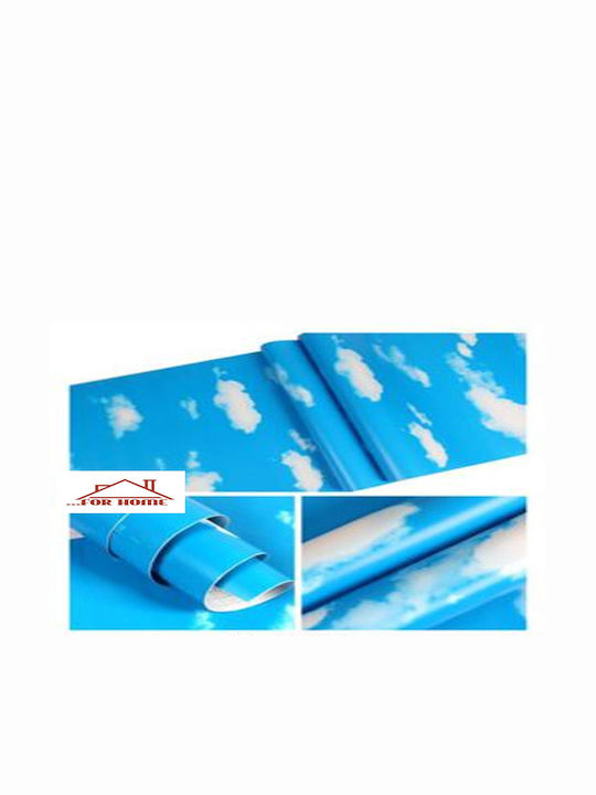 Самозалепваща Тапет за Стена Синя 200x45см