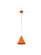 TK Lighting Pendant Light Orange with Socket E27 19x155cm