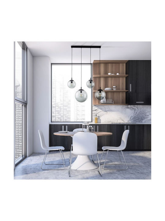 TK Lighting Κρεμαστό Φωτιστικό Μαύρο Ράγα 87εκ.