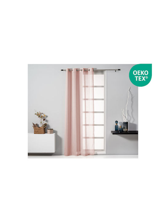 Easy Home Mandolin Grommet Vorhang Rosa 140x260cm