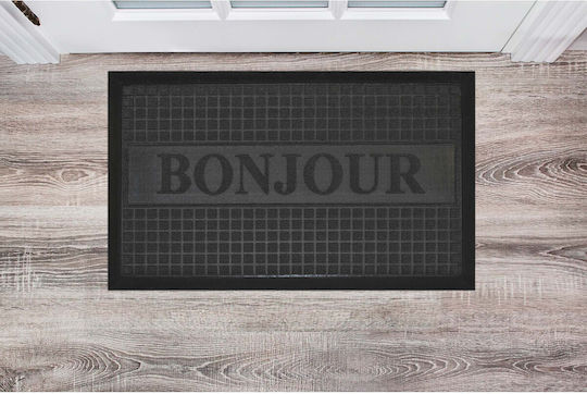 Douceur d'Intérieur Праг за вход Правоъгълена Bonjour Черен 45x75бр