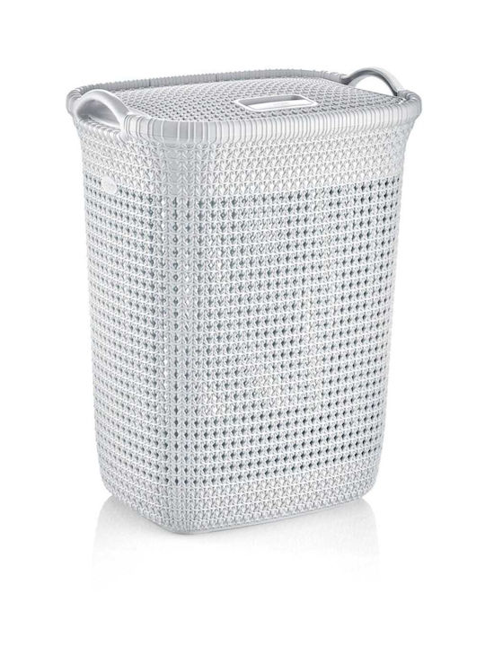 Viosarp R-8065 Laundry Basket Plastic 45x35x58cm White