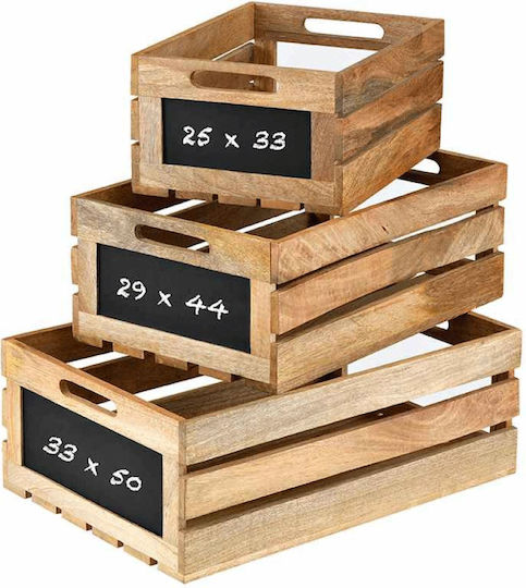 Holzkiste mit Plexiglasfenster und Kreidetafel, Maße 25x33cm