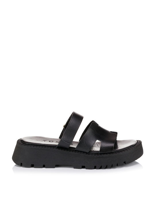 Tomas Shoes Leather Women's Sandals Black