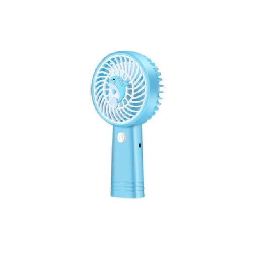 Cartoon Handheld Fan Comfortable Cool Summer Blue