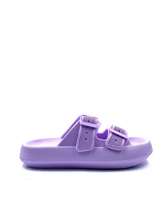 Sun&Fun Women's Flat Sandals Anatomic in Purple Color