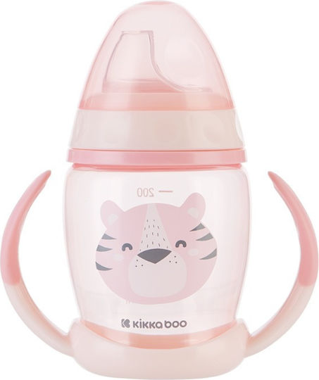 Kikka Boo Educational Sippy Cup Silicone with Handles Pink for 8m+m+ 200ml